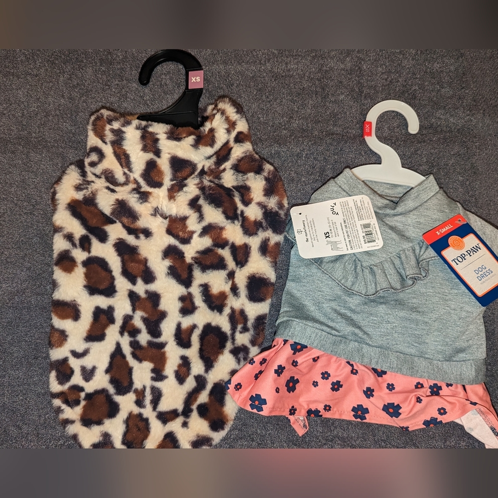 Girls XS Dog Clothes and Coat
